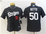 Los Angeles Dodgers #50 Mookie Betts Women's 2020 Black Turn Back The Clock Jersey