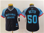 National League #50 Mookie Betts Youth Navy 2024 MLB All-Star Game Limited Jersey