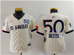 Los Angeles Dodgers #50 Mookie Betts Youth Cream 2024 City Connect Limited Jersey