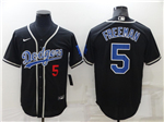 Los Angeles Dodgers #5 Freddie Freeman Black Fashion Cool Base Jersey