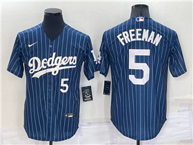 Los Angeles Dodgers #5 Freddie Freeman Blue Pinstripe Cool Base Jersey