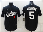 Los Angeles Dodgers #5 Freddie Freeman Black Turn Back The Clock Cool Base Jersey