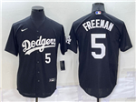 Los Angeles Dodgers #5 Freddie Freeman Black Turn Back The Clock Jersey