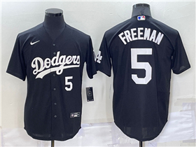 Los Angeles Dodgers #5 Freddie Freeman Black Turn Back The Clock Jersey