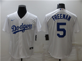 Los Angeles Dodgers #5 Freddie Freeman White Cool Base Jersey