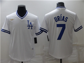 Los Angeles Dodgers #7 Julio Urías White Cooperstown Collection Cool Base Jersey