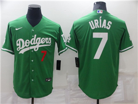 Los Angeles Dodgers #7 Julio Urías Green Saint Patrick's Day Jersey