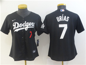 Los Angeles Dodgers #7 Julio Urías Women's 2020 Black Turn Back The Clock Jersey