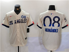 Los Angeles Dodgers #8 Enrique Hernández Cream 2024 City Connect Limited Jersey