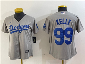 Los Angeles Dodgers #99 Joe Kelly Women's Alternate Gray Jersey