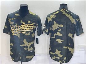 Los Angeles Dodgers Camo USA Flag Cool Base Team Jersey