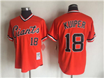 San Francisco Giants #18 Duane Kuiper Throwback Orange Pullover Jersey