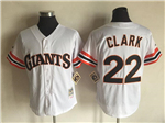 San Francisco Giants #22 Will Clark Throwback White Jersey