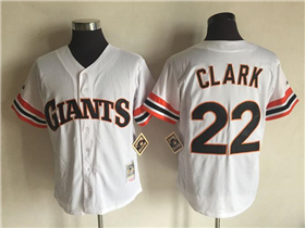 San Francisco Giants #22 Will Clark Throwback White Jersey