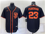 San Francisco Giants #23 Joc Pederson Black Cool Base Jersey