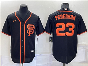 San Francisco Giants #23 Joc Pederson Black Cool Base Jersey