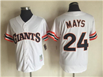 San Francisco Giants #24 Willie Mays Throwback White Jersey