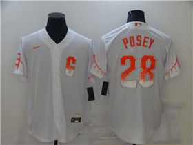 San Francisco Giants #28 Buster Posey White 2021 City Connect Jersey