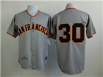 San Francisco Giants #30 Orlando Cepeda 1962 Throwback Gray Jersey