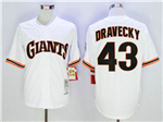 San Francisco Giants #43 Dave Dravecky Throwback White Jersey