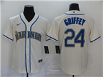 Seattle Mariners #24 Ken Griffey Jr. Cream Cool Base Jersey