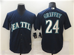 Seattle Mariners #24 Ken Griffey Jr. Navy Cool Base Jersey