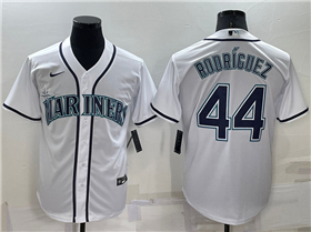 Seattle Mariners #44 Julio Rodríguez White Cool Base Jersey