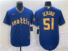 Seattle Mariners #51 Ichiro Suzuki Royal 2023 City Connect Jersey