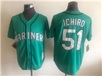 Seattle Mariners #51 Ichiro Suzuki Throwback Green Jersey