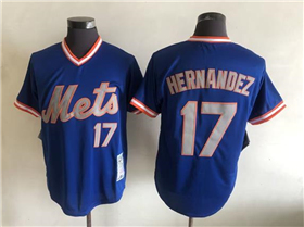 New York Mets #17 Keith Hernandez 1983 Blue Throwback Jersey 