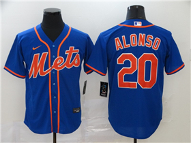 New York Mets #20 Pete Alonso Royal/Orange Cool Base Jersey