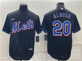 New York Mets #20 Pete Alonso Black Cool Base Jersey