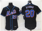 New York Mets #20 Pete Alonso Black Flex Base Jersey