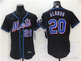 New York Mets #20 Pete Alonso Black Flex Base Jersey