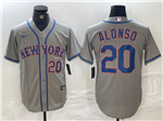 New York Mets #20 Pete Alonso Gray Limited Jersey