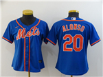 New York Mets #20 Pete Alonso Women's Royal/Orange Cool Base Jersey