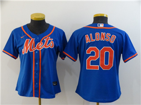 New York Mets #20 Pete Alonso Women's Royal/Orange Cool Base Jersey