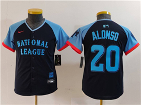 National League #20 Pete Alonso Youth Navy 2024 MLB All-Star Game Limited Jersey