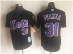 New York Mets #31 Mike Piazza Throwback Black Jersey