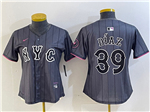 New York Mets #39 Edwin Díaz Graphite Women's 2024 City Connect Limited Jersey