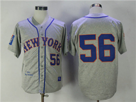 New York Mets #56 Tug McGraw 1965 Throwback Gray Jersey