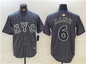 New York Mets #6 Starling Marte Graphite 2024 City Connect Limited Jersey
