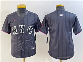 New York Mets Graphite Youth 2024 City Connect Limited Team Jersey