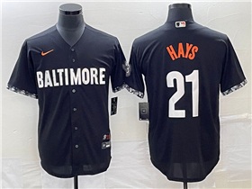 Baltimore Orioles #21 Austin Hays Black 2023 City Connect Jersey