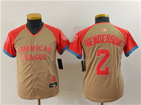 American League #2 Gunnar Henderson Youth Cream 2024 MLB All-Star Game Limited Jersey