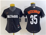 Baltimore Orioles #35 Adley Rutschman Women's Black 2023 City Connect Jersey