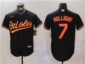 Baltimore Orioles #7 Jackson Holliday Black Cool Base Jersey