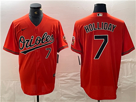 Baltimore Orioles #7 Jackson Holliday Orange Limited Jersey