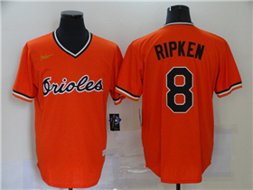 Baltimore Orioles #8 Cal Ripken Jr Orange Cooperstown Collection Cool Base Jersey