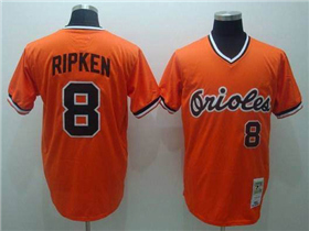 Baltimore Orioles #8 Cal Ripken Jr Throwback Orange Cooperstown Collection Jersey